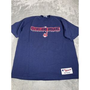 Vintage 2000 Cleveland Indians Short Sleeve T Shirt Men's Size Large Blue